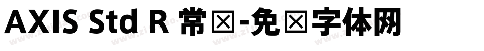 AXIS Std R 常规字体转换